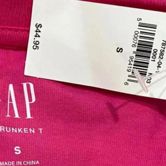 NWT GAP JEAN MICHAEL BASQUIAT Small Pink Long Sleeve Pullover T shirt $45 tag - Picture 5 of 6